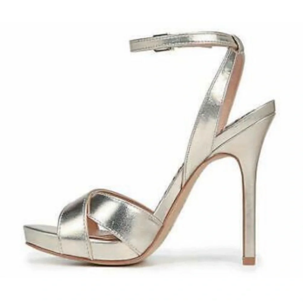 Sam Edelman Eliza Light Metallic Gold Heeled Sandals – Size 9.5